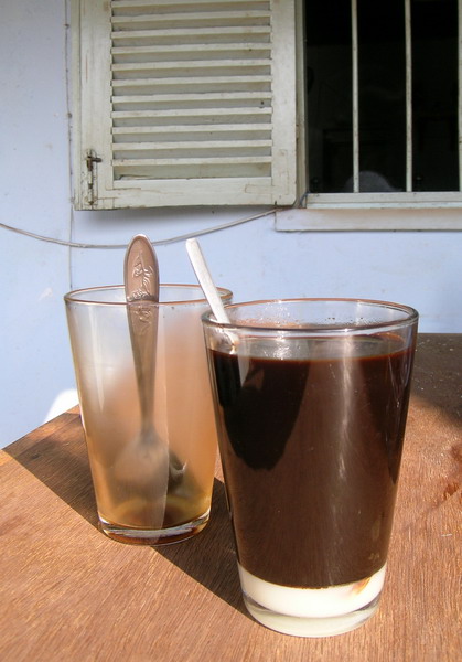 Lao coffee with condensed milk.