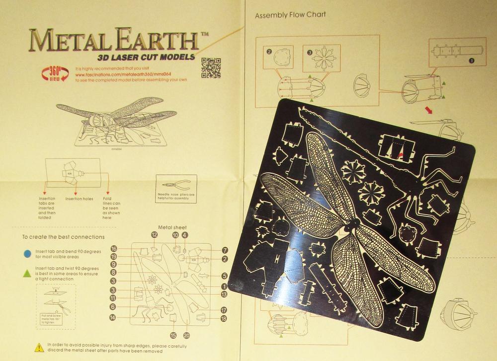 What you get in a MetalEarth Dragonfly package